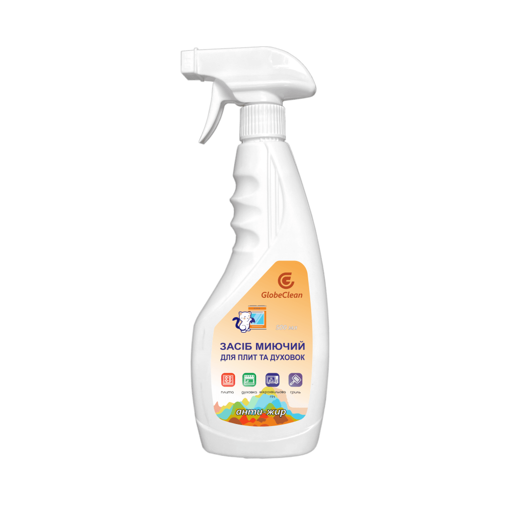 Засіб миючий для плит та духовок GlobeClean Антижир з тригером ...